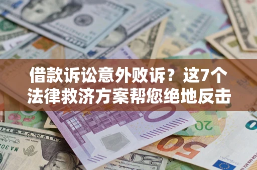 武汉借款诉讼意外败诉？这7个法律救济方案帮您绝地反击！