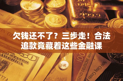 武汉欠钱还不了？三步走！合法追款竟藏着这些金融课