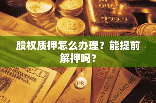 武汉股权质押怎么办理？能提前解押吗？