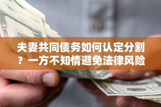 武汉夫妻共同债务如何认定分割？一方不知情避免法律风险必看！
